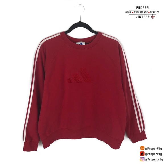 Vintage Adidas Crewneck Sweater Pullover Fits S - Picture 1 of 8